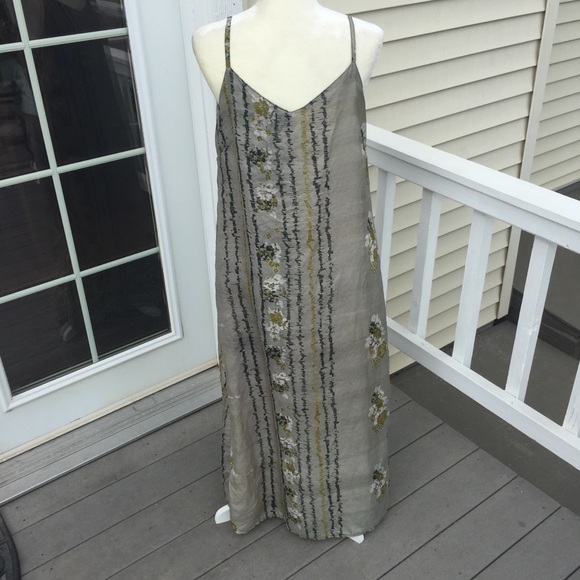 Sacred Threads Silk Maxi Dress. M/L - Picture 4 of 10